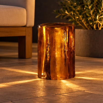 RoyaleGlow Outdoor Tree Stump Accent Lamp - Weather Resistant Garden Light