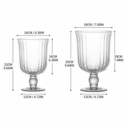 RoyaleGlow Glass Flower Vase And Hurricane Candle Holder Tabletop Decor