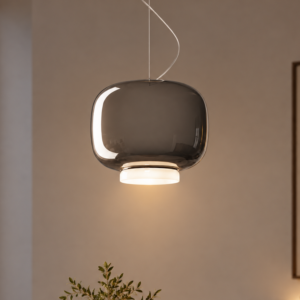 RoyaleGlow Nordic Dome Glass Pendant Light - Modern Ceiling Lamp - Royale Basic