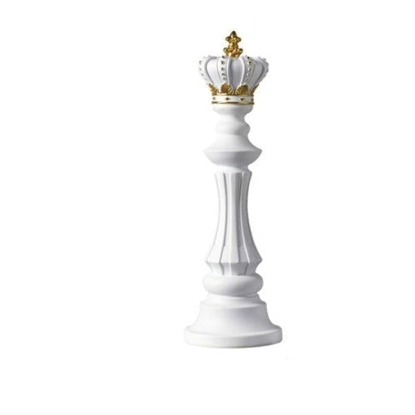 Royelux Modern Black & Gold Chess Statues - King, Queen & Knight Home Decor-Royale Basic