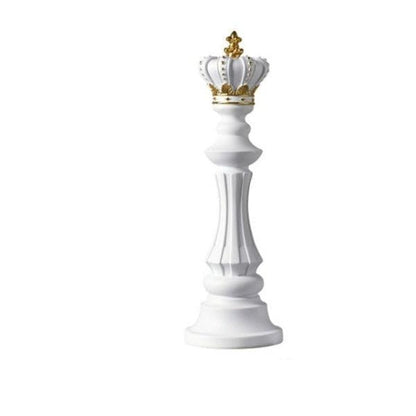 Royelux Modern Black & Gold Chess Statues - King, Queen & Knight Home Decor-Royale Basic