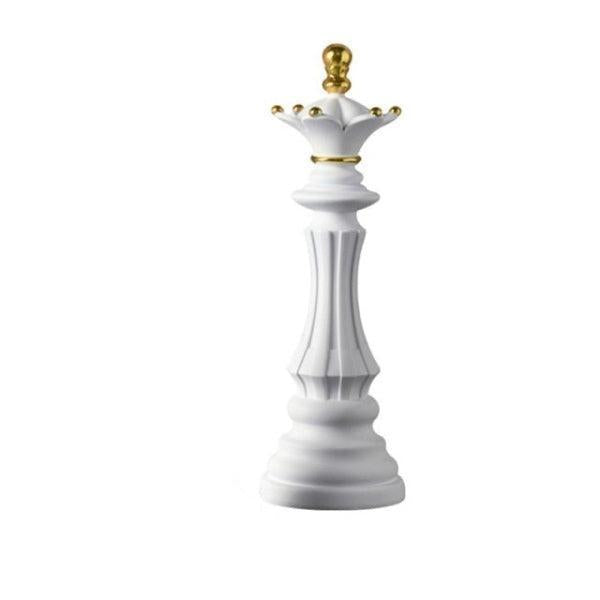 Royelux Modern Black & Gold Chess Statues - King, Queen & Knight Home Decor-Royale Basic