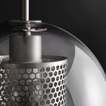 RoyaleGlow Honeycomb Glass Pendant Light - Modern Hanging Lamp