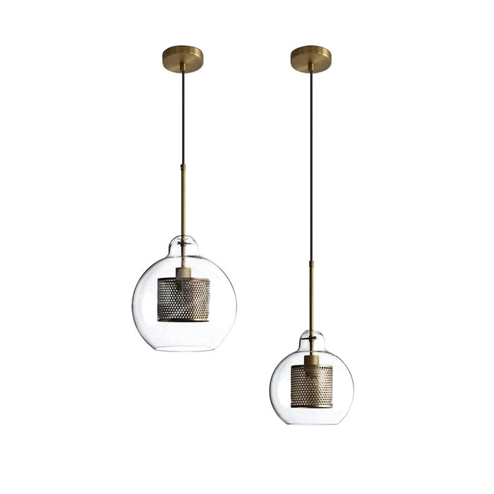RoyaleGlow Honeycomb Glass Pendant Light - Modern Hanging Lamp