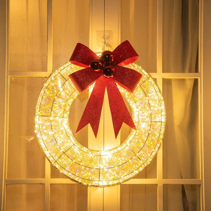 Christmas LED Bow Metal Garland Lights 2