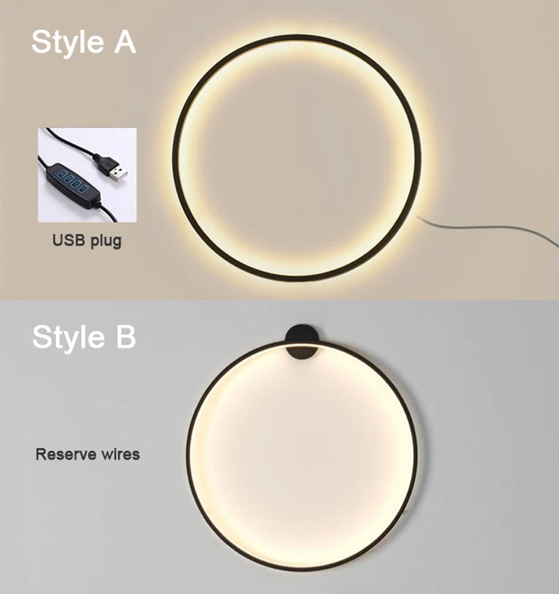 Circle Background LED Wall Light for Indoor Illumination