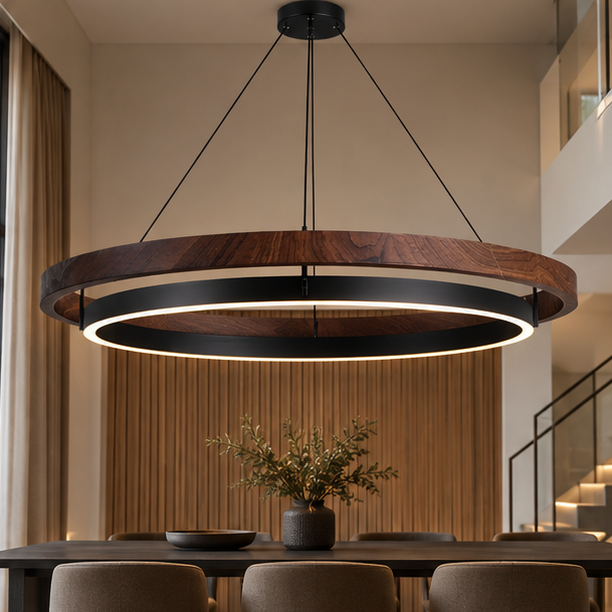 Circular LED Chandelier for Dining Room