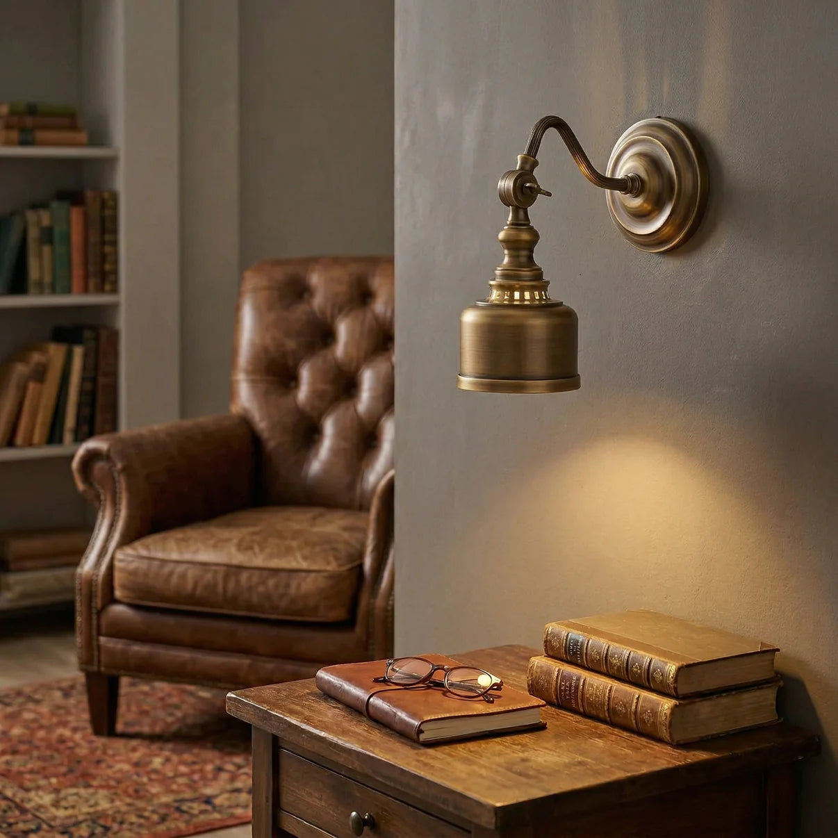 Royelux Vintage Solid Brass LED Wall Sconce - Classic American Retro Lighting