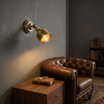 Royelux Vintage Solid Brass LED Wall Sconce - Classic American Retro Lighting
