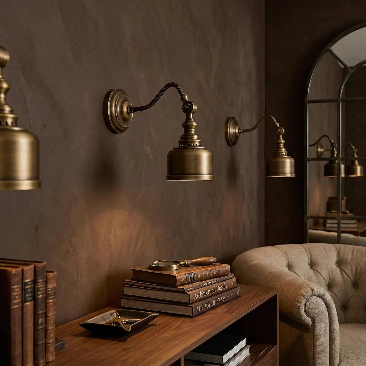 Royelux Vintage Solid Brass LED Wall Sconce - Classic American Retro Lighting