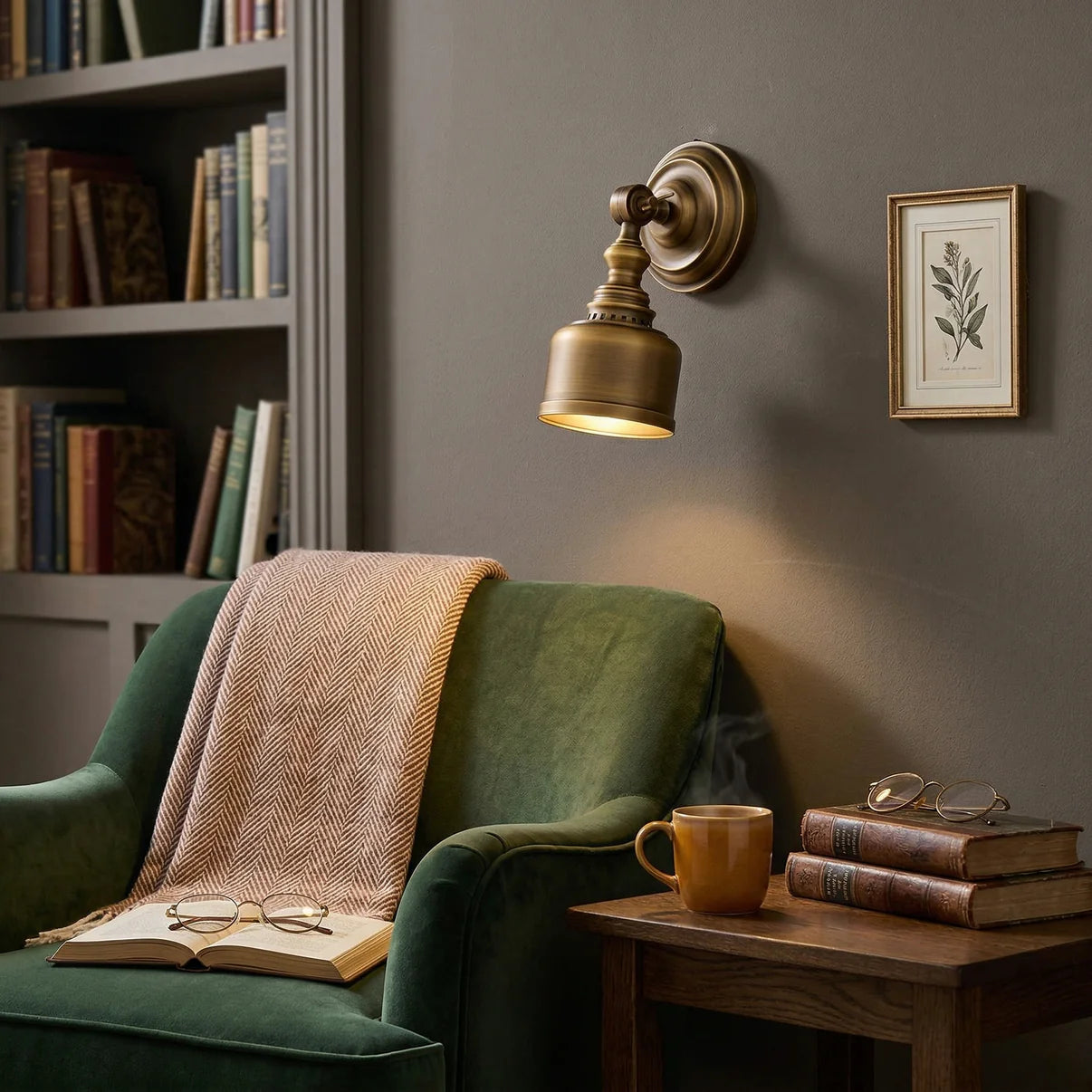 Royelux Vintage Solid Brass LED Wall Sconce - Classic American Retro Lighting
