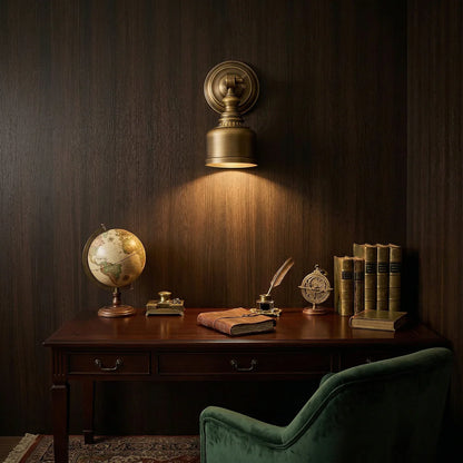 Royelux Vintage Solid Brass LED Wall Sconce - Classic American Retro Lighting