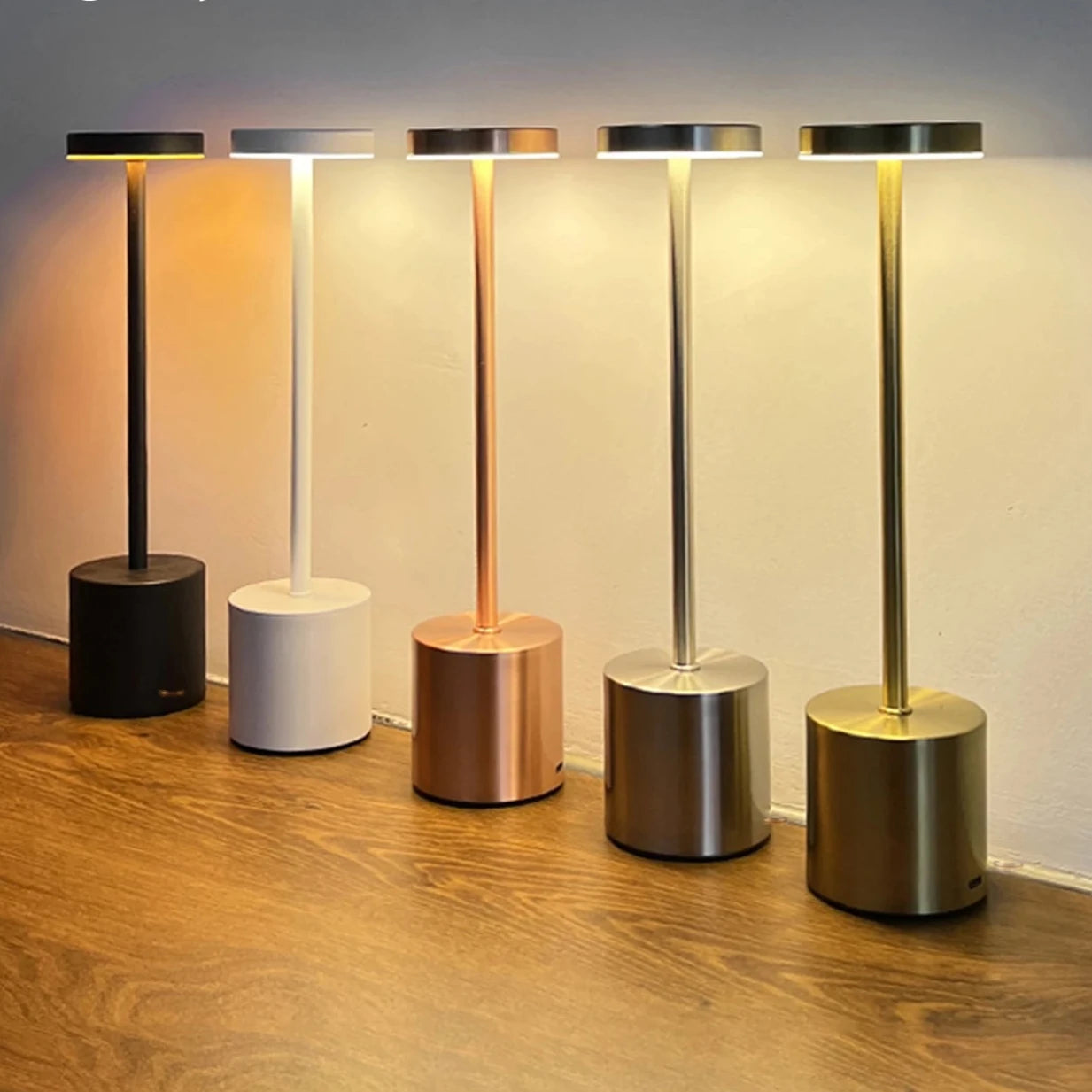 Classic Cordless Lamp - Touch Sensor LED Desk Light with 3 Adjustable Color Temperatures - White