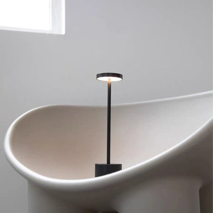 Classic Cordless Lamp - Touch Sensor LED Desk Light with 3 Adjustable Color Temperatures - Silver