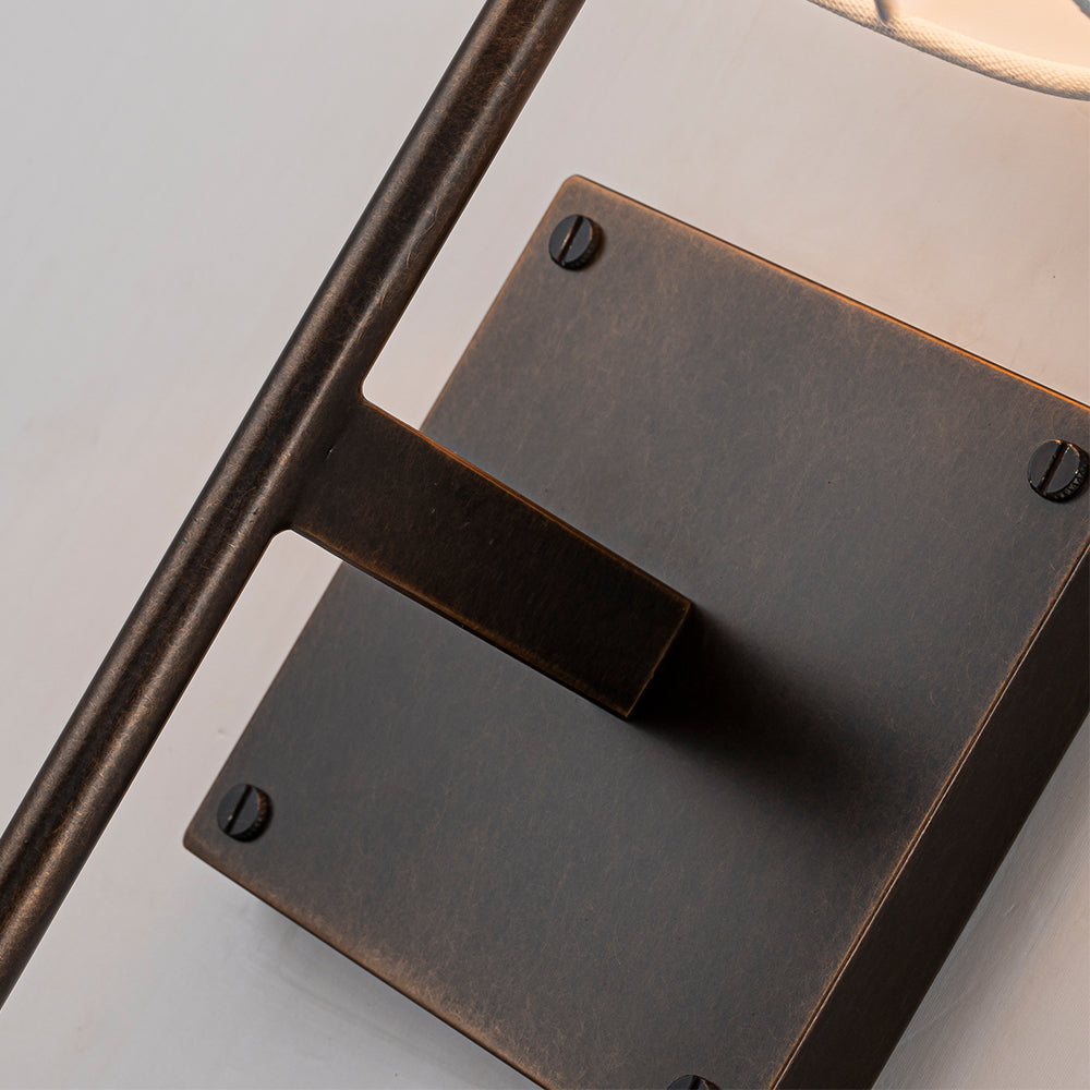 Classic Bronze 13'' Tall 1-Light Fabric Shade Wall Sconces Mondern White Linen Tapered Shade Sconce For Bathroom Mirror Hallway 5