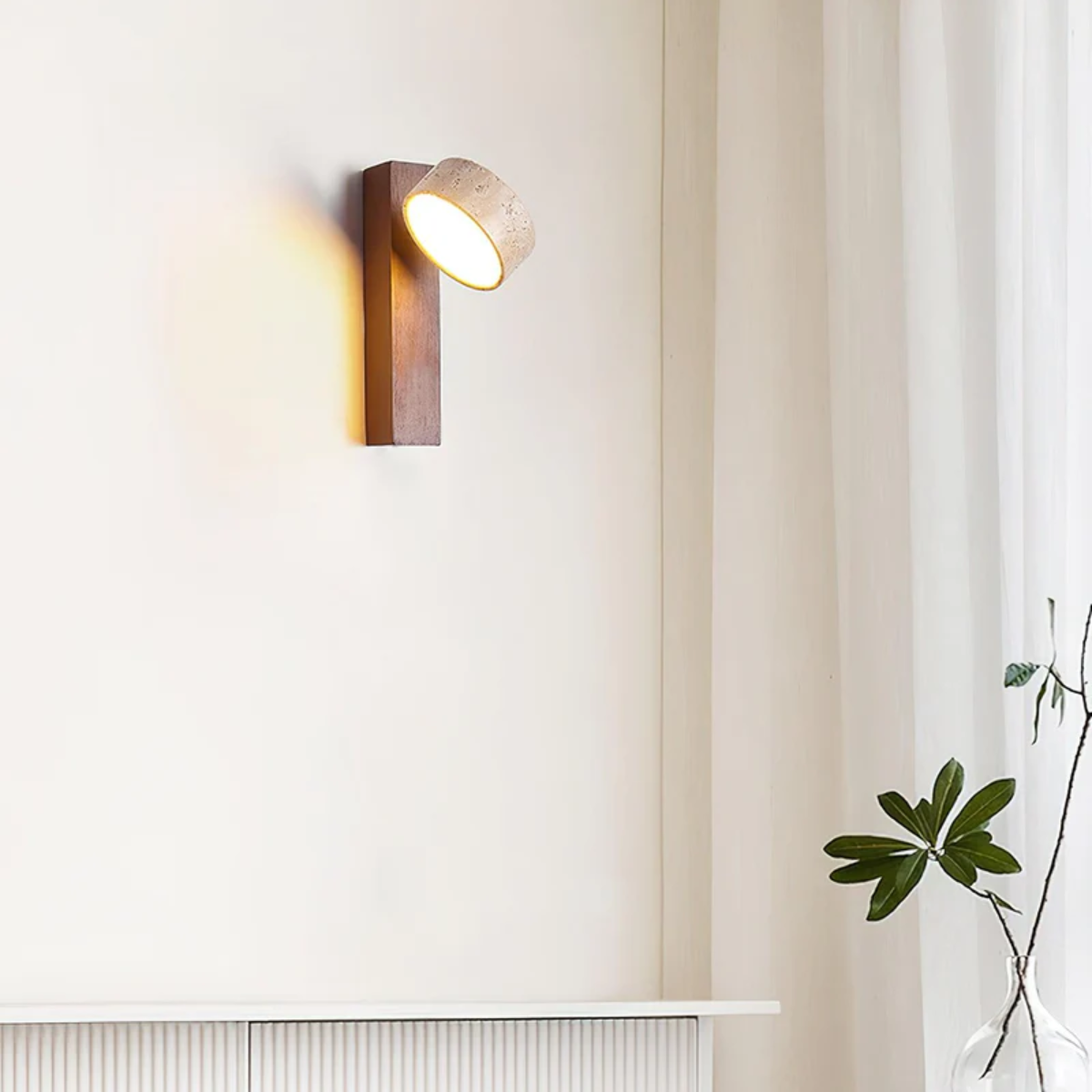 Classic Travertine Wall Lamp – Elegant Wall Sconce Lighting with Warm Glow 5