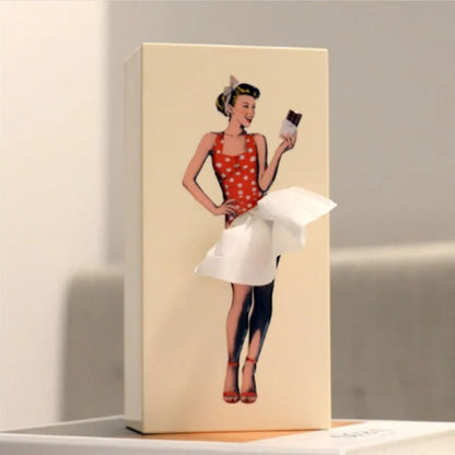 Luxora Flying Skirt Tissue Box Fun Home Decor Item