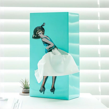 Luxora Flying Skirt Tissue Box Fun Home Decor Item