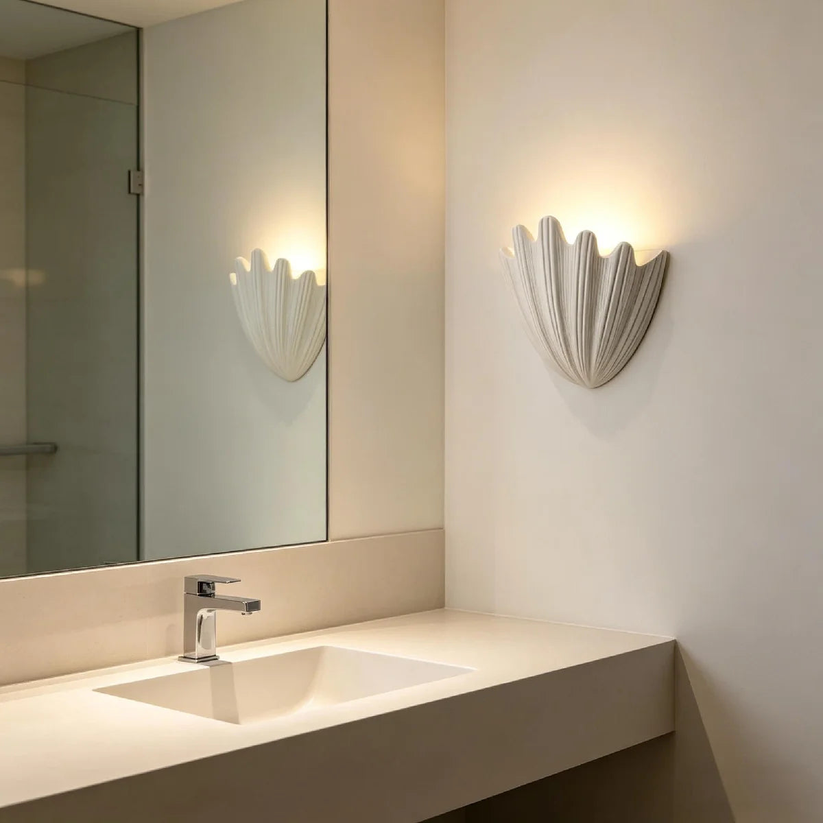 Coastal Wave Plaster Wall Light 6