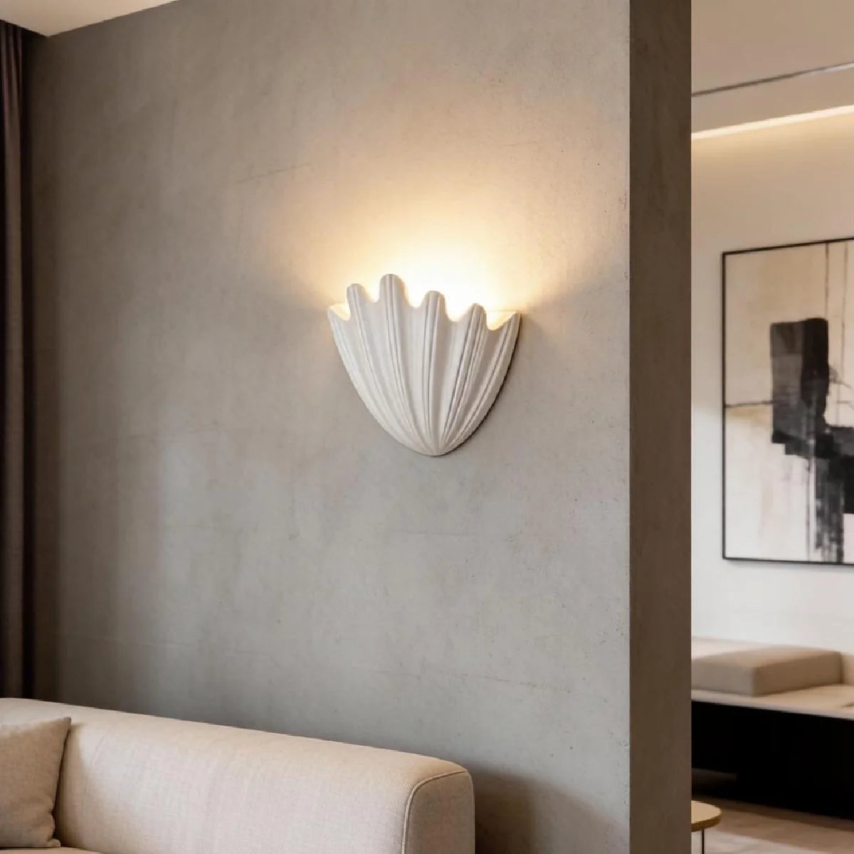Coastal Wave Plaster Wall Light 7