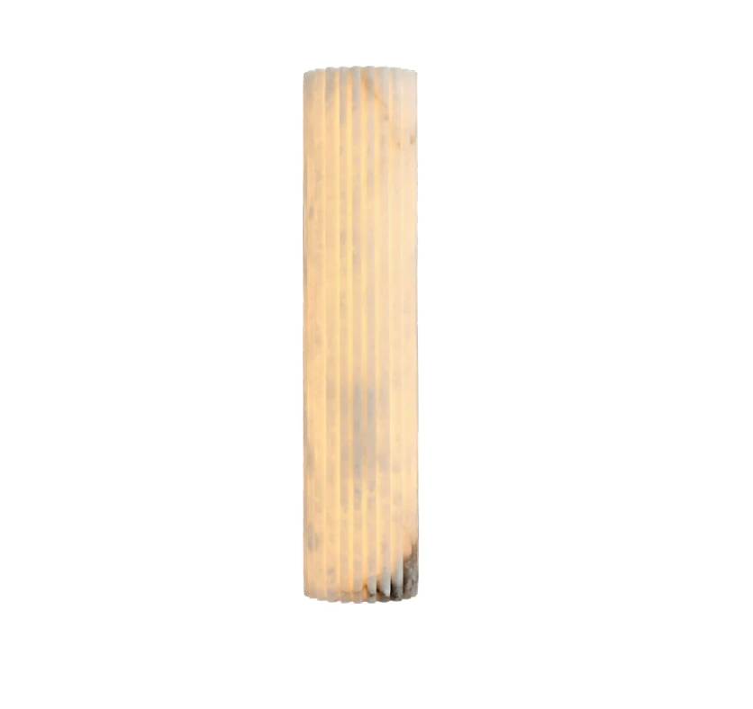 Colonna Fluted Alabaster Wall Sconce 0