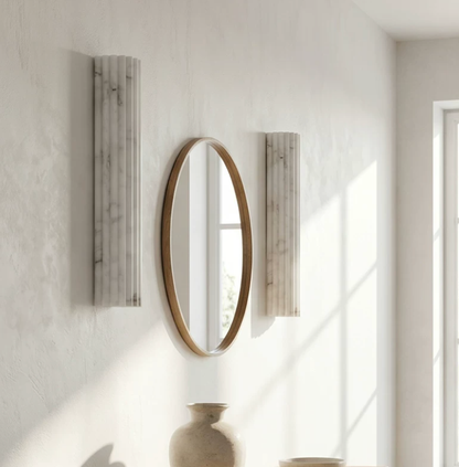 Colonna Fluted Alabaster Wall Sconce 2
