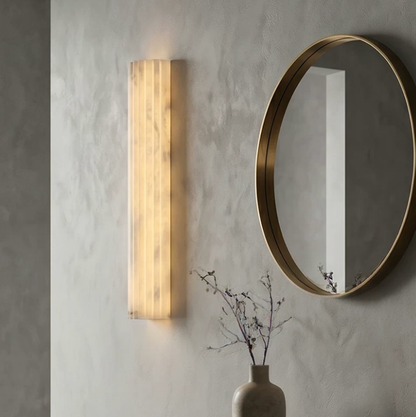 Colonna Fluted Alabaster Wall Sconce 4