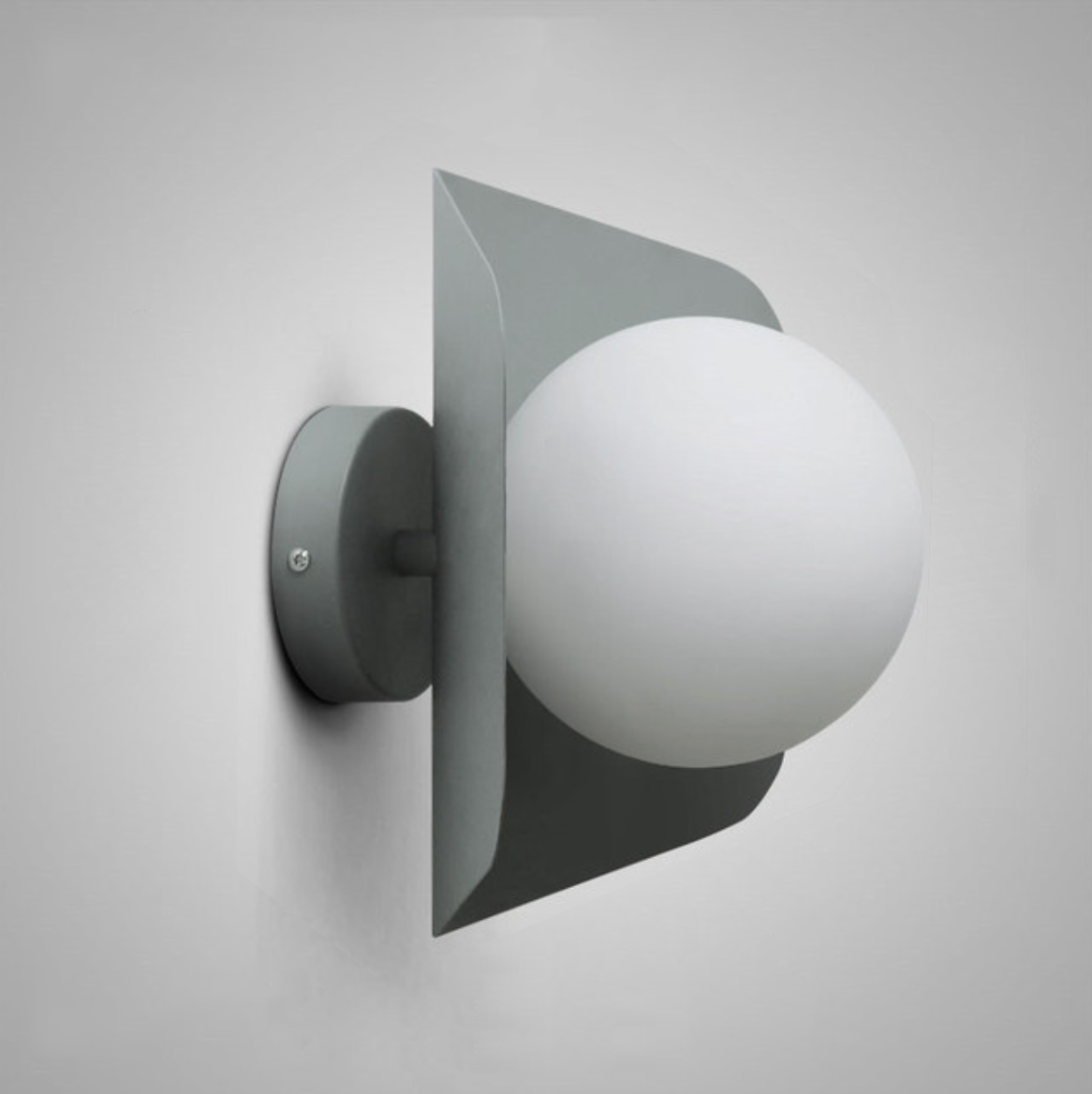 Colored Geometric Plate & Globe Wall Light 11