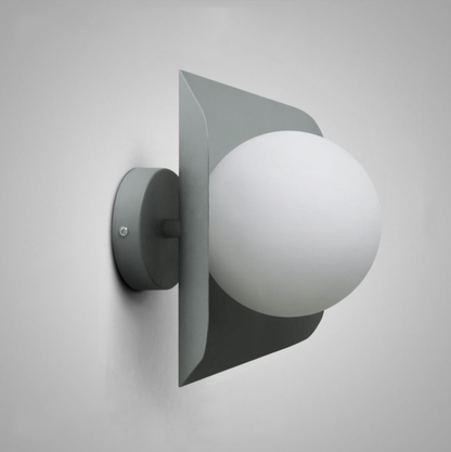 Colored Geometric Plate & Globe Wall Light 11