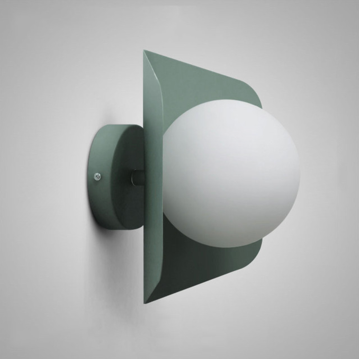 Colored Geometric Plate & Globe Wall Light 9