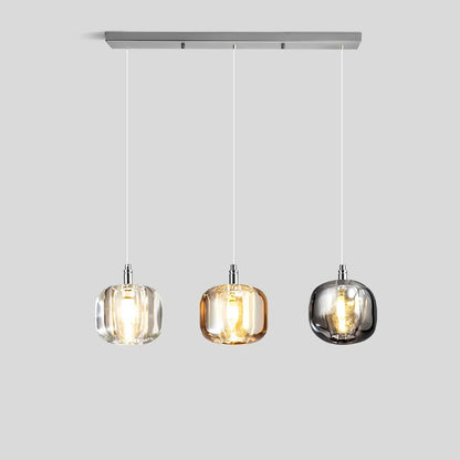 Luxora Modern Colored Glass Multi Pendant Chandelier for Dining Room & Living Room