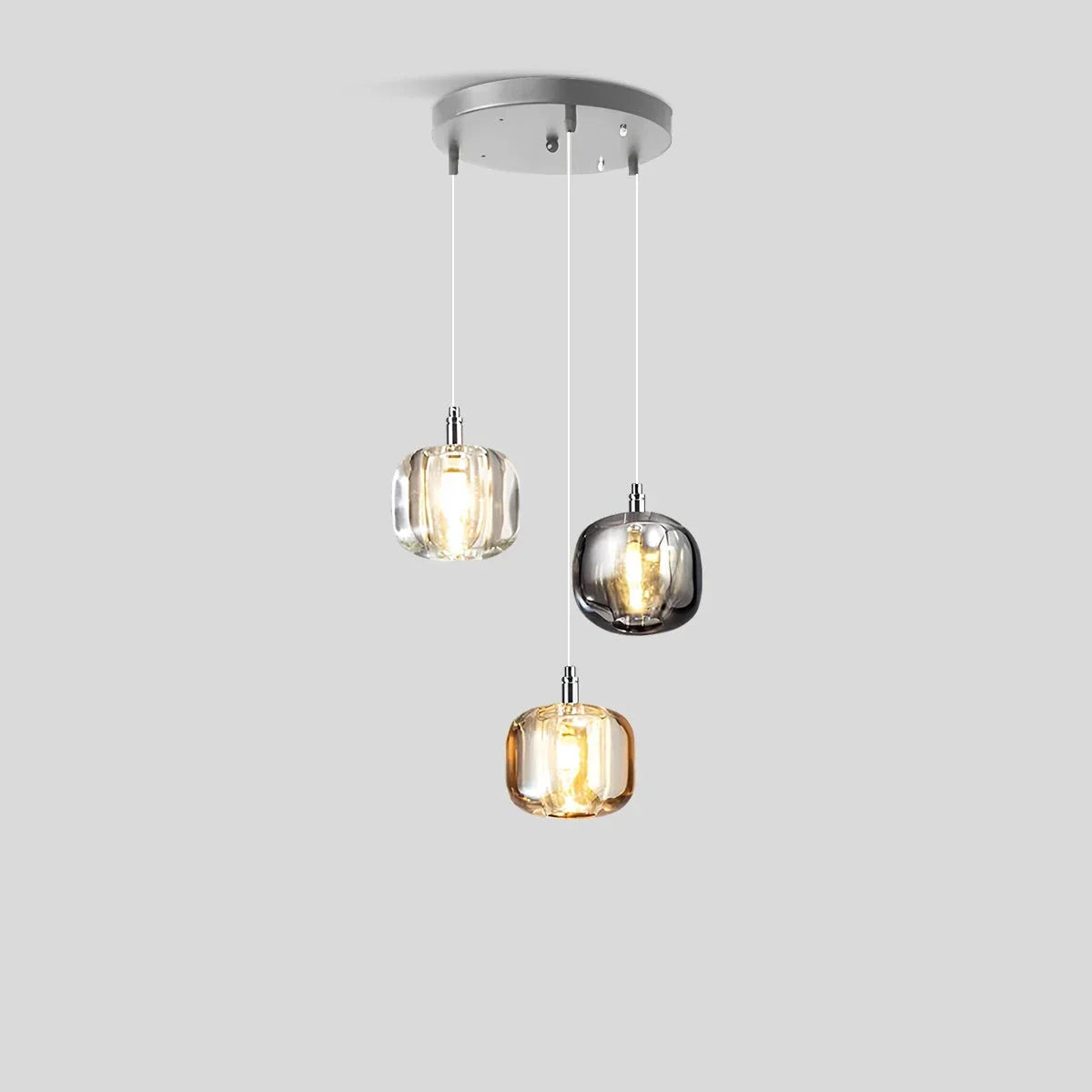 Luxora Modern Colored Glass Multi Pendant Chandelier for Dining Room & Living Room