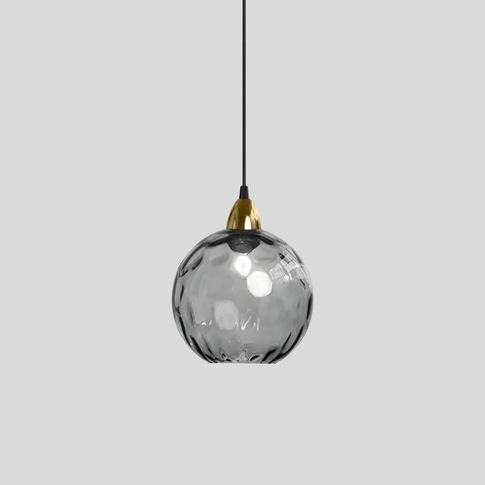 Luxora Colored Glass Ball Pendant Light, Modern Hanging Lamp for Living Room
