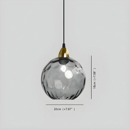 Luxora Colored Glass Ball Pendant Light, Modern Hanging Lamp for Living Room