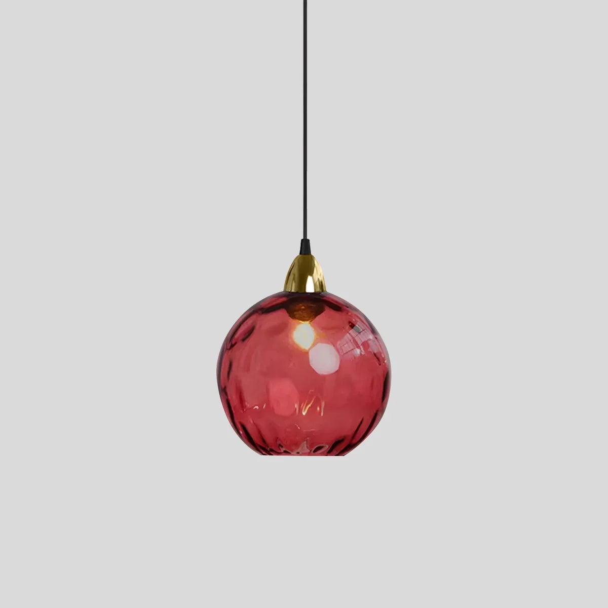 Luxora Colored Glass Ball Pendant Light, Modern Hanging Lamp for Living Room