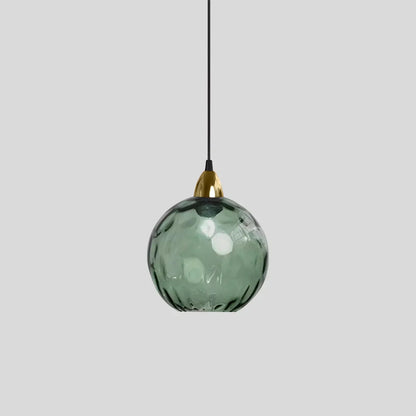 Luxora Colored Glass Ball Pendant Light, Modern Hanging Lamp for Living Room