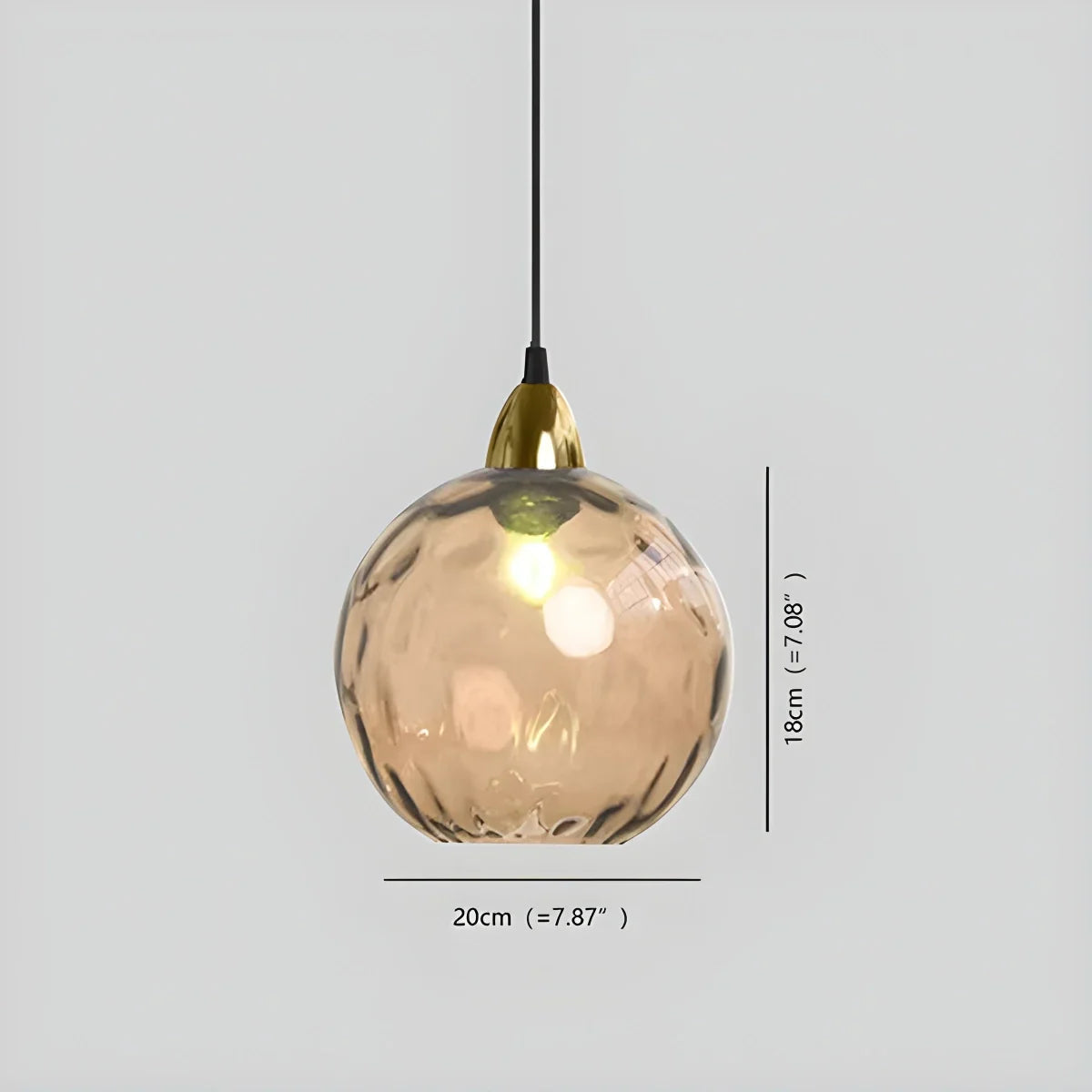 Luxora Colored Glass Ball Pendant Light, Modern Hanging Lamp for Living Room