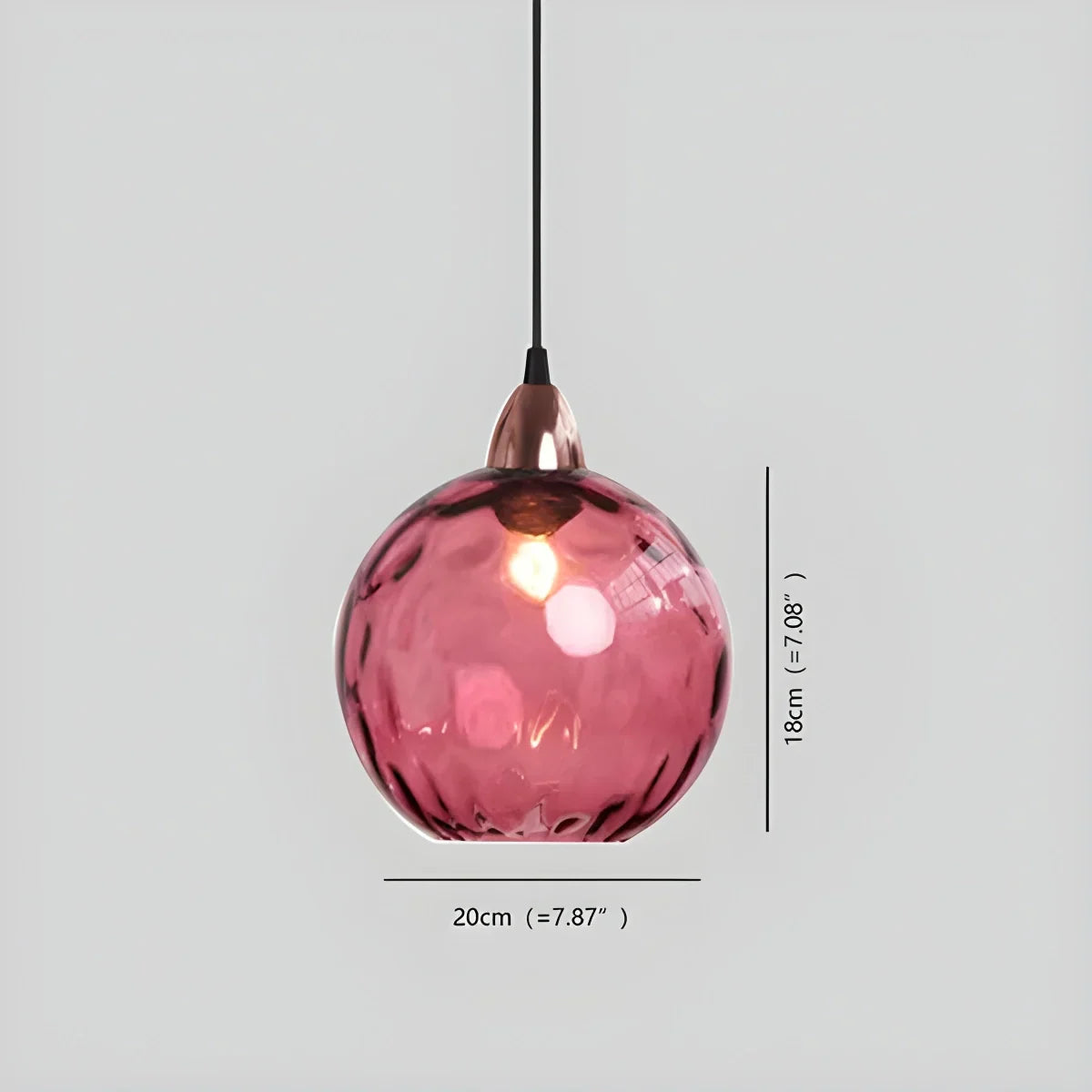 Luxora Colored Glass Ball Pendant Light, Modern Hanging Lamp for Living Room