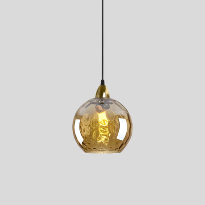 Luxora Colored Glass Ball Pendant Light, Modern Hanging Lamp for Living Room