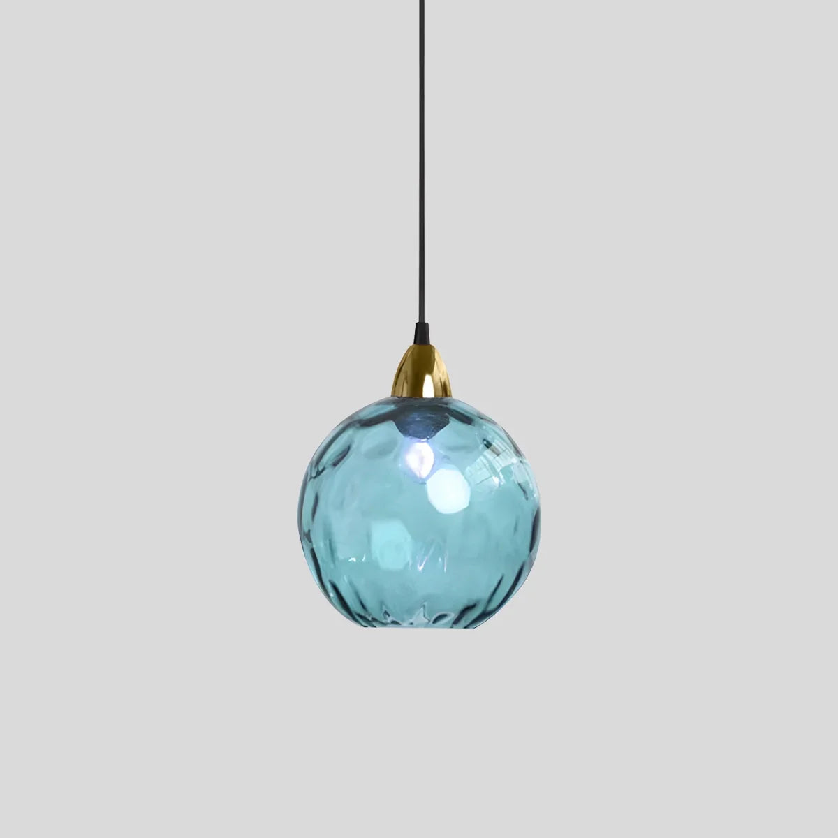 Luxora Colored Glass Ball Pendant Light, Modern Hanging Lamp for Living Room