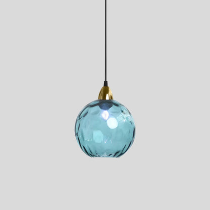 Luxora Colored Glass Ball Pendant Light, Modern Hanging Lamp for Living Room