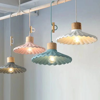 Colorful Nordic Fluted Shade Pendant Lights 5