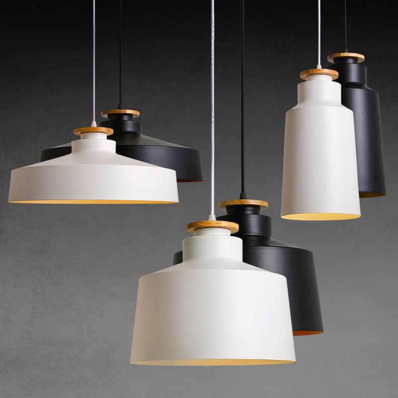 Contrast Metal & Wood Pendant Lights 1
