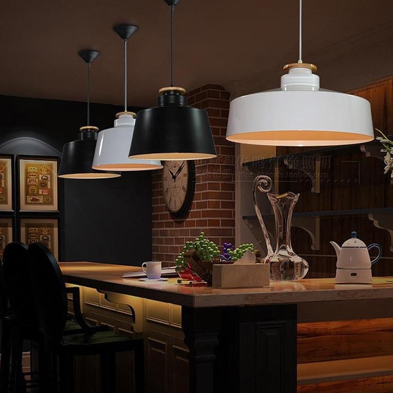 Contrast Metal & Wood Pendant Lights 2