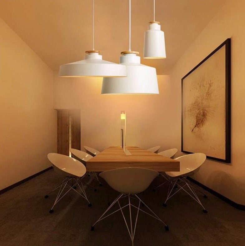 Contrast Metal & Wood Pendant Lights 3