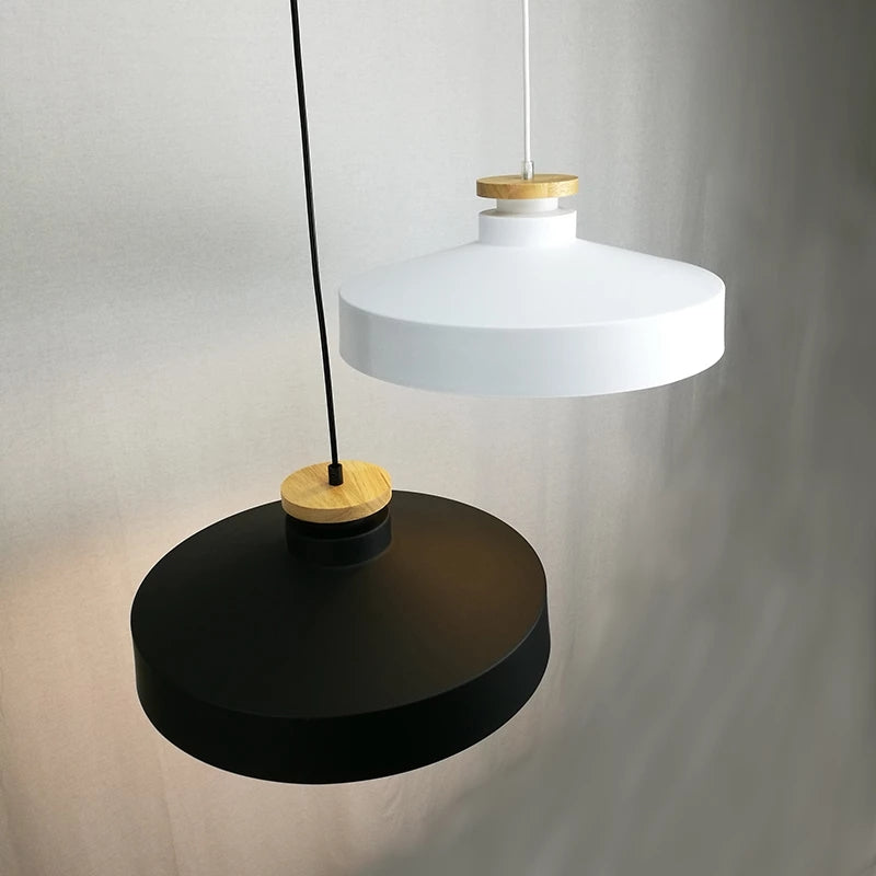 Contrast Metal & Wood Pendant Lights 4