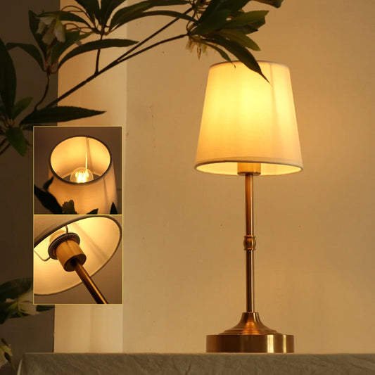 Cordless LED Night Lamp for Bedroom – 3-Level Brightness with Rechargeable Battery and Dimmer - Default Title