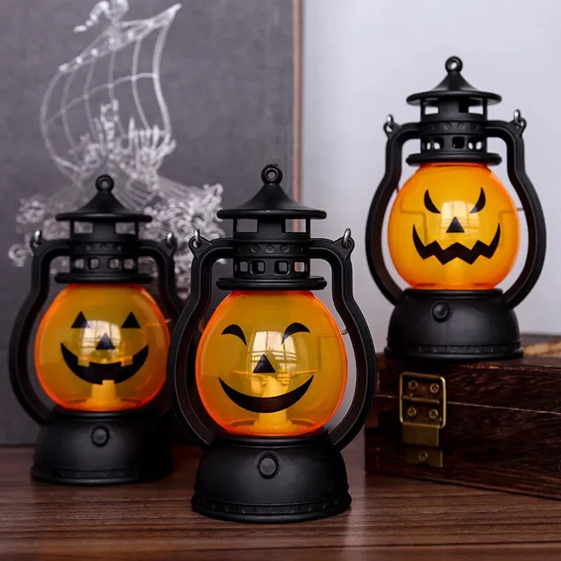 Cosplay Pumpkin Lights Decorative Kerosene Lanterns LED Handheld Lamp Pumpkin for Table Camping Garden Yard Party Home Decor 1