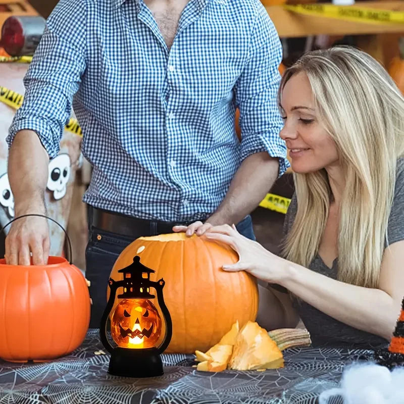 Cosplay Pumpkin Lights Decorative Kerosene Lanterns LED Handheld Lamp Pumpkin for Table Camping Garden Yard Party Home Decor 5