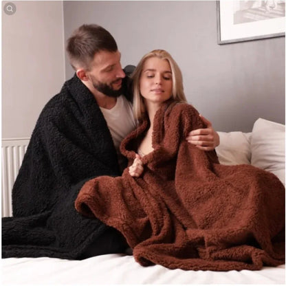 Couple Romantic Blanket Winter Warm Cozy Shaggy Blanket-Thickened King Size Blanket 100% Waterproof and Stain Resistant-Blanket 1